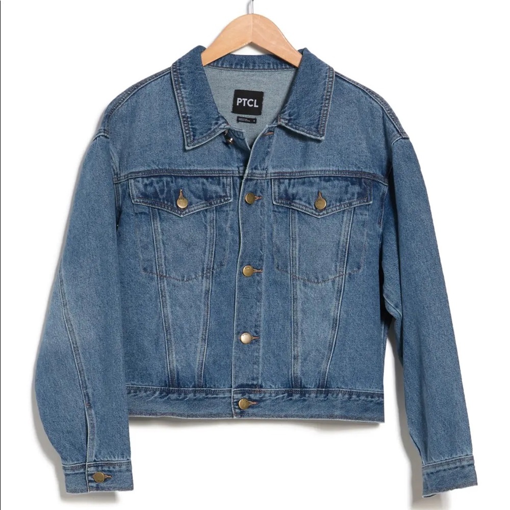 NWT PTCL Boxy Denim Jacket